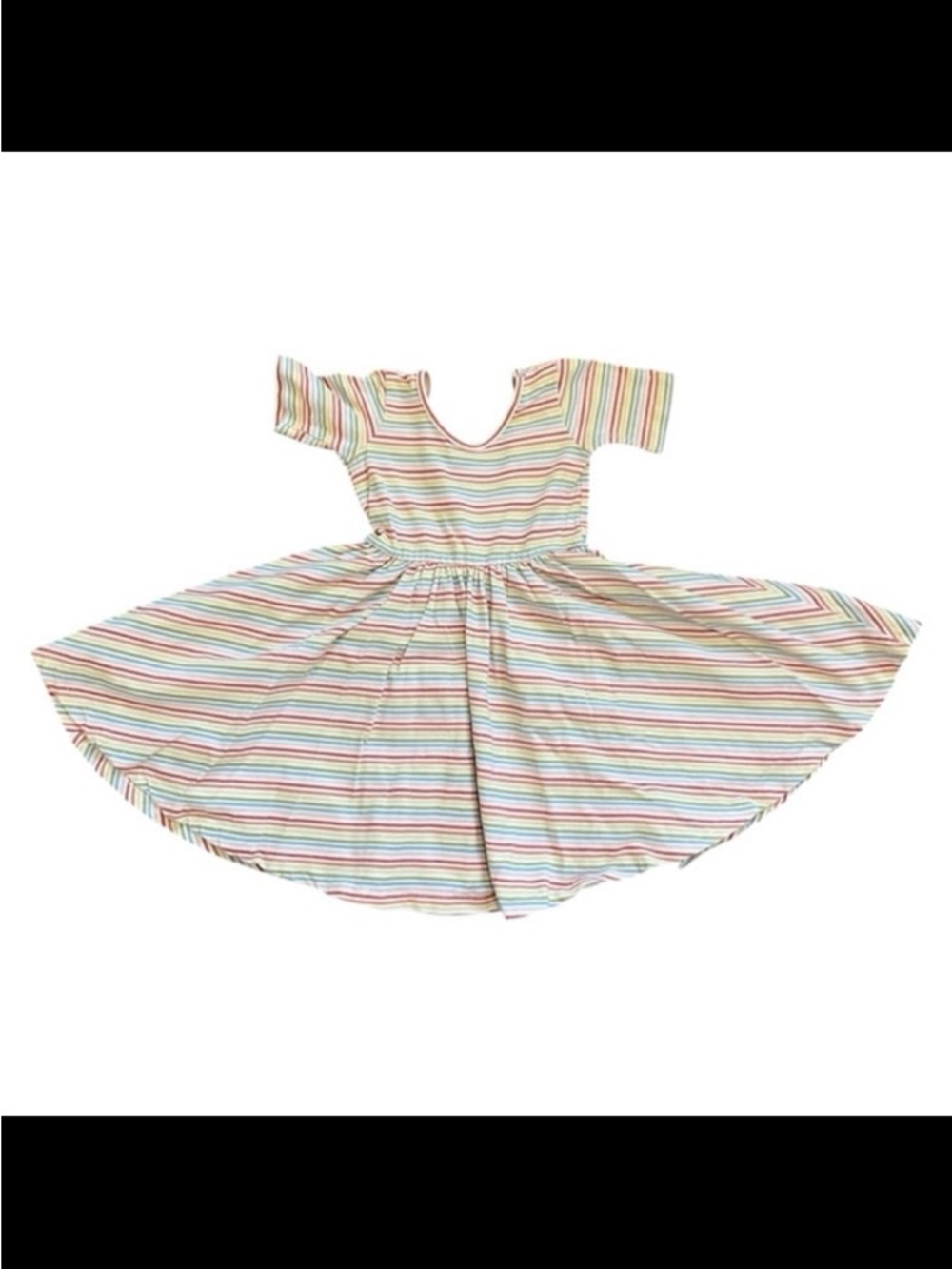 Alice + Ames Short Sleeve Ballet Dress | Striped Girls 4T
